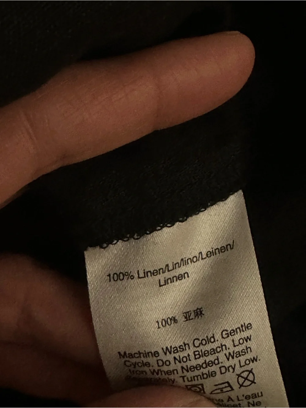 DKNY Black linen V-Neck Maxi Dress - Picture 5 of 5